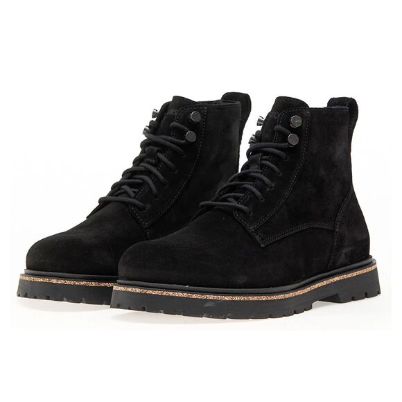 BIRKENSTOCK UNISEX HIGHWOOD LACE MID SUEDE BLACK BOOTS $230 EU 41 M 8 W 10 - Picture 1 of 7